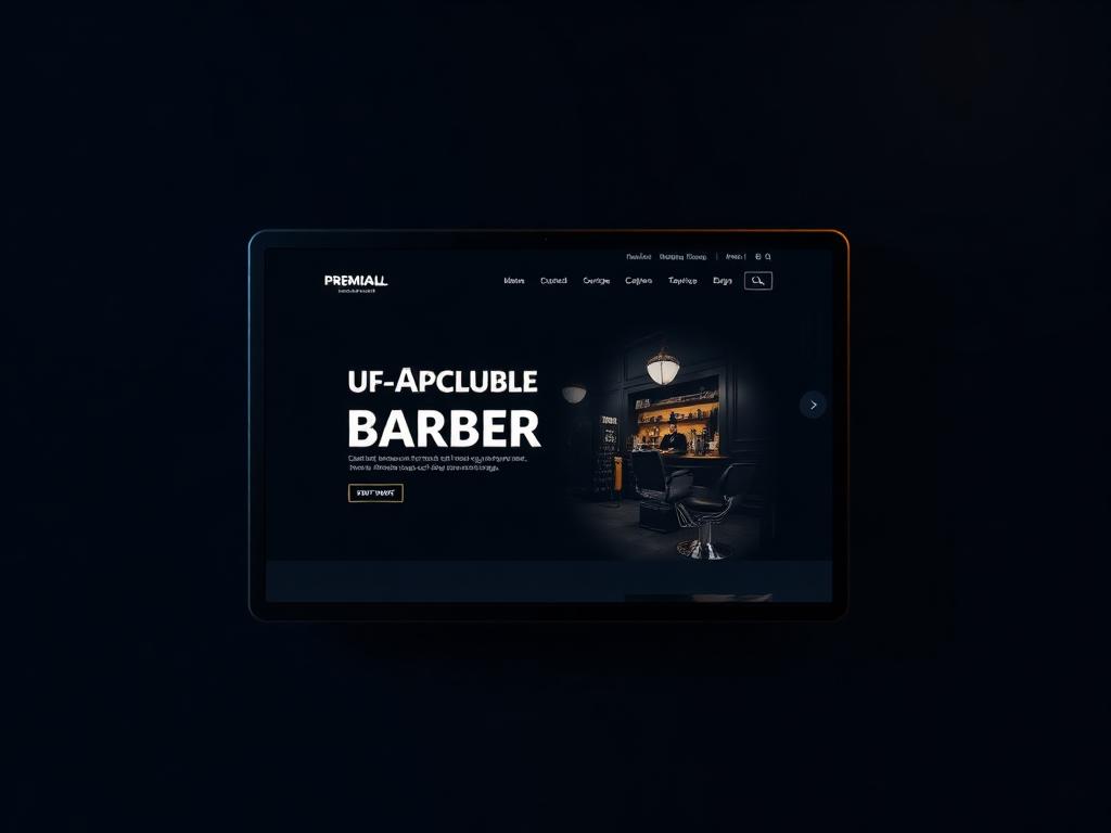 Website design concept for Crown & Co. Barbers