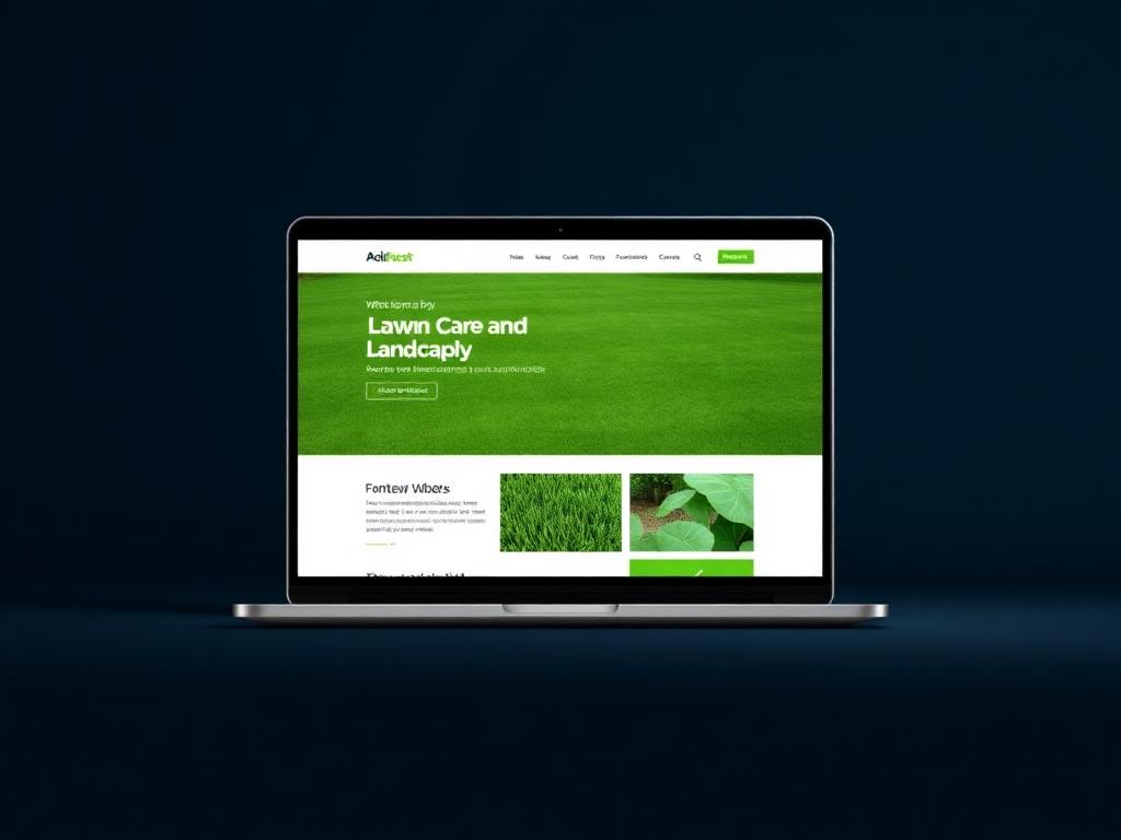 Website design concept for Evergreen Lawn & Landscape